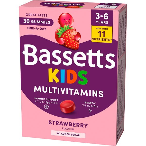 Bassetts Kids Multivitamins 3-6 Strawberry 30S