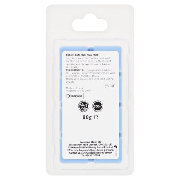 Superdrug Home Wax Melt Linen
