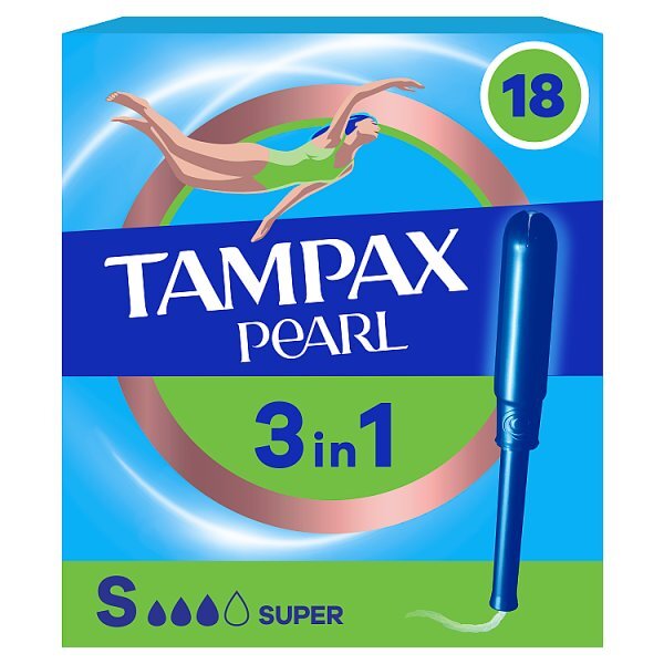 Tampax Pearl Super Applicator Tampon Single 18PK