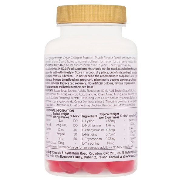 Superdrug High Strength Collagen Vegan Gummies 60s
