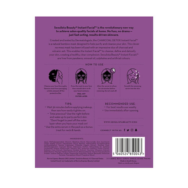 Seoulista Beauty Charcoal Detox Instant Facial