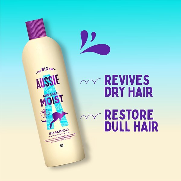 Aussie Miracle Moist Shampoo 400Ml