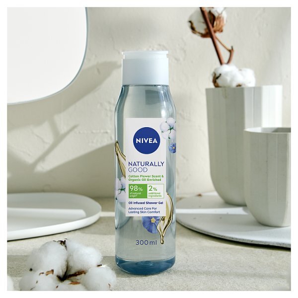 Nivea Naturally Good Cotton Flower Shower Gel 300Ml