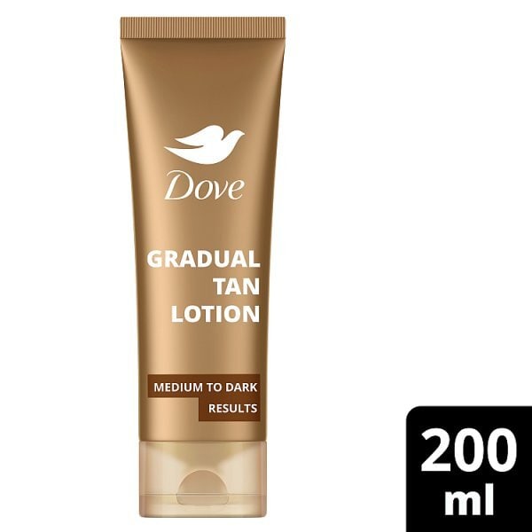 Dove Summer Revived Sunless Gradual Tan Lotion Sunkissed Glow + Pro-Ceramides in Medium to Dark 200ml