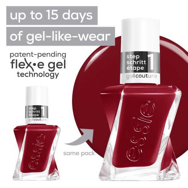 Essie Gel Couture Gel-Like Nail Polish Paint The Gown Red