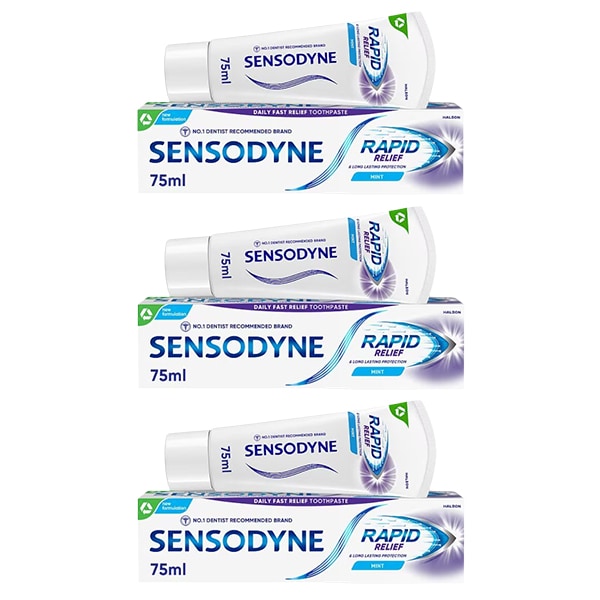 Sensodyne Rapid Relief Toothpaste 3x75ml