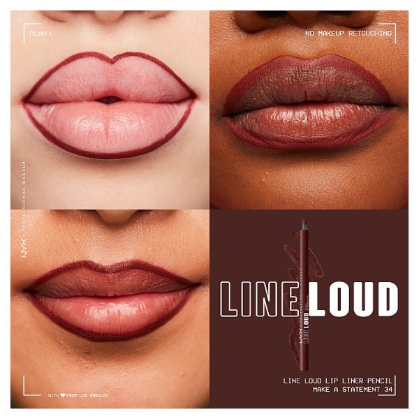 NYX Professional Makeup Line Loud Lip Liner Make A Statement