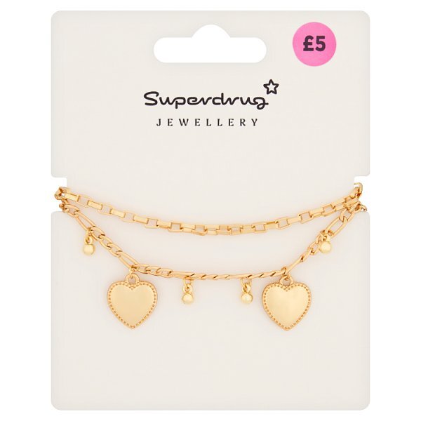 Superdrug Heart Charm Bracelet