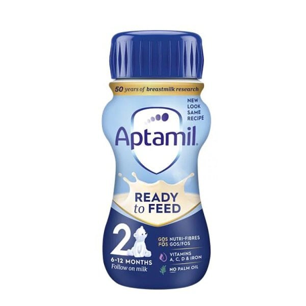 Aptamil 2 Follow On Baby Milk Formula Liquid 6-12 Mths 200ml