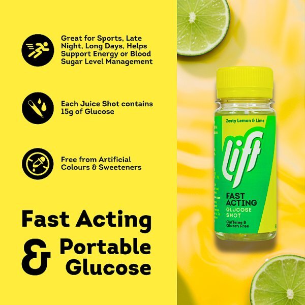 Lift Fast Acting Glucose Shot Zesty Lemon & Lime 60ml