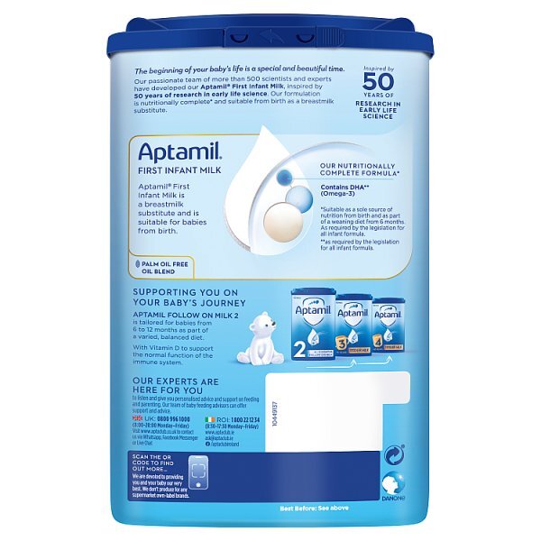 Aptamil 1 First Baby Milk Formula Powder from Birth 800g