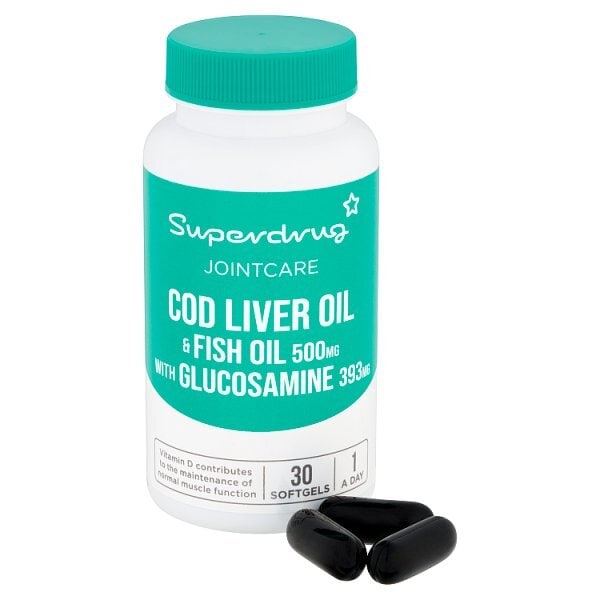 Superdrug Cod Liver Oil 500mg & Glucosamine 30s