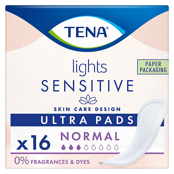 TENA Lights Sensitive Incontinence Pads Normal 16 pack