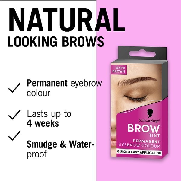 Schwarzkopf Brow Tint Dark Brown Permanent Eyebrow Tint
