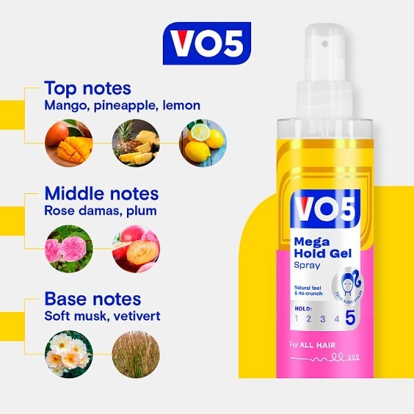 Vo5 Mega Hold Gel Spray 200ml