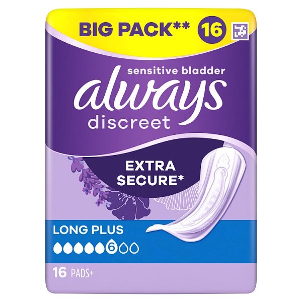 Always Discreet Incontinence Pads+ Long Plus 16