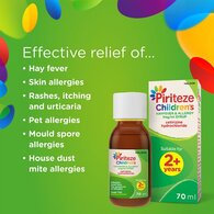 Piriteze Allergy Relief Cetirizine Syrup for Kids 70ml