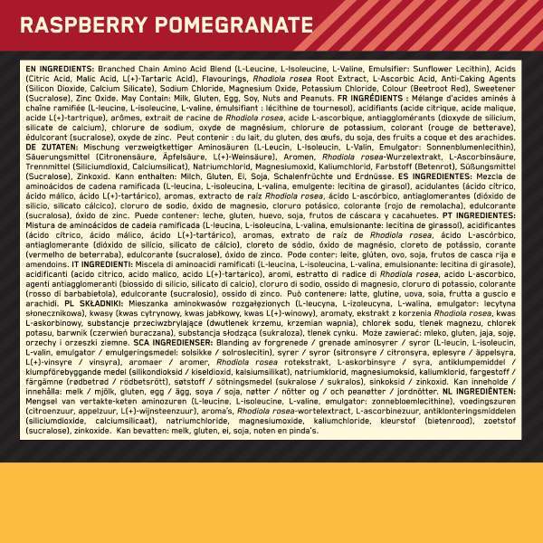 DNR Optimum Nutrition Bcaa Raspberry & Pomegranate 266G