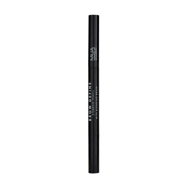 MUA Brow Define Brow Pencil W/Blending Brush Black 001