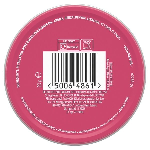 Vaseline Lip Therapy Rosy Lips Lip Balm Tin 20 g