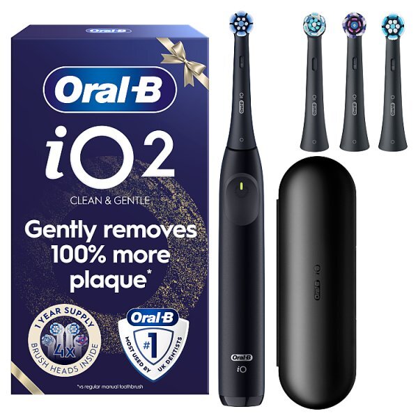Oral-B Io2 Night Black Electric Toothbrush Holiday Giftset