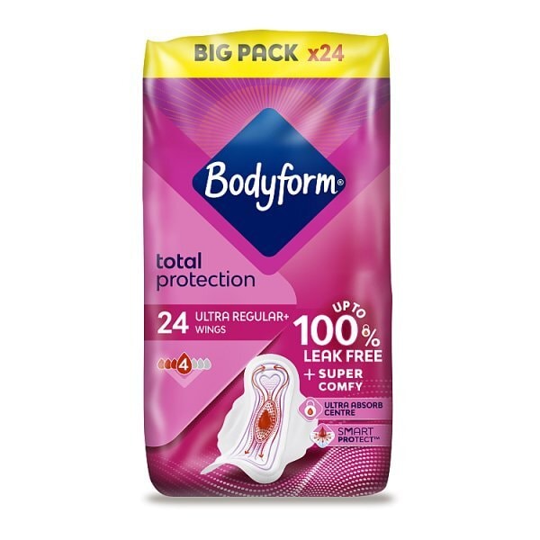 Bodyform Ultra Normal Sanitary Towels Wings 24 pack
