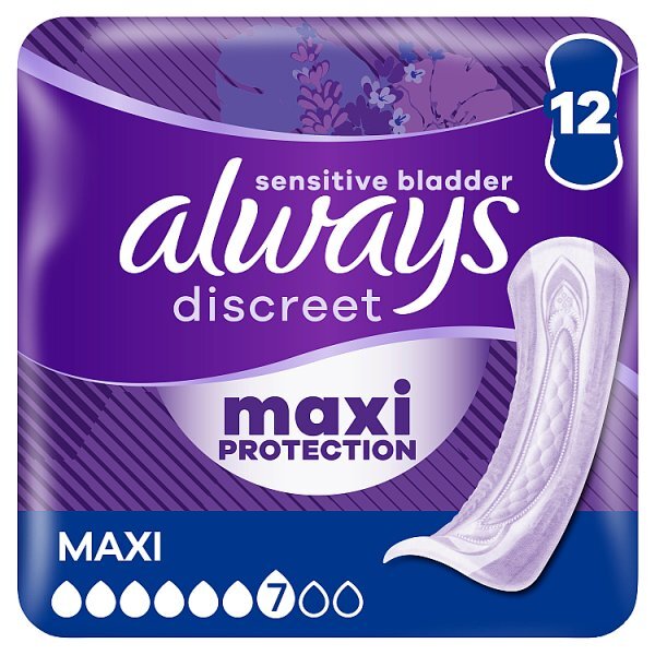 Always Discreet Incontinence Pads Plus Women Ultimate Dayx12