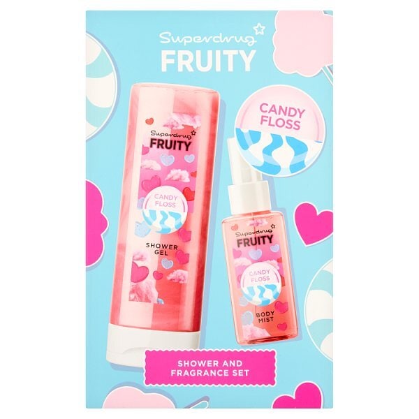 Superdrug Fruity Candyfloss Shower Gel & Body Mist Gift Set