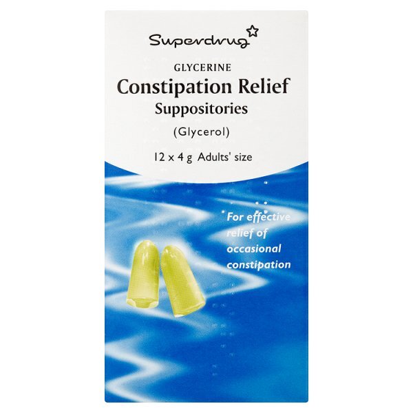 Superdrug Constipation Relief Suppositories X 12