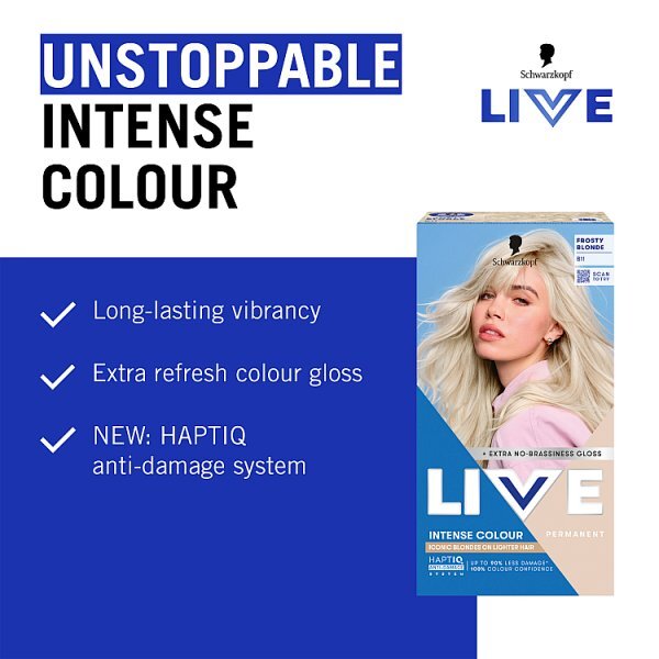 Schwarzkopf LIVE B11 Frosty Blonde Permanent Hair Dye
