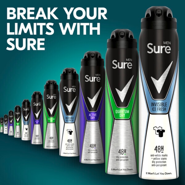 DNR Sure Men Invisible Ice Fresh Antiperspirant Deodorant 250ml