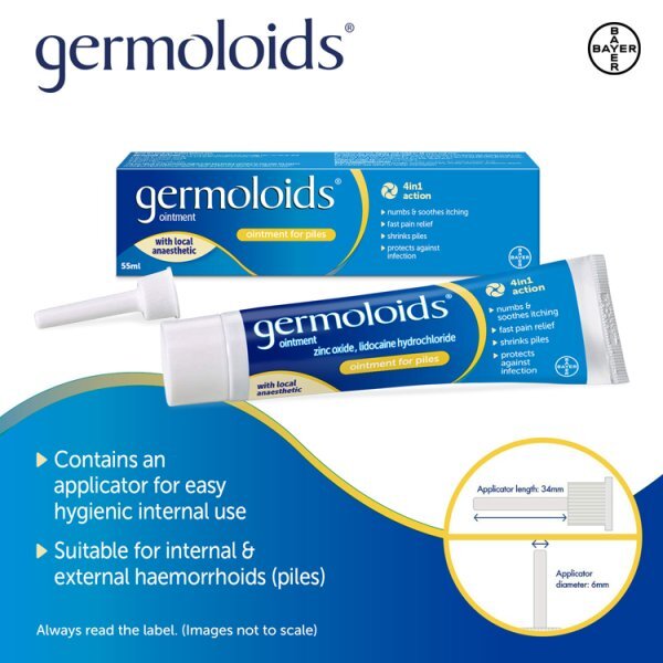 Germoloids Triple Action Haemorrhoids & Piles Ointment 55ML