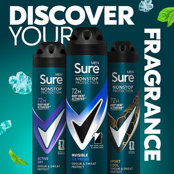 Sure Men Nonstop Invisible Ice Fresh Anti-Perspirant Aerosol 150 ml