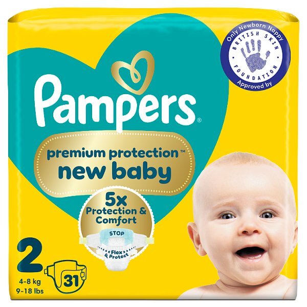 Pampers New Baby Size 2 Nappies Carry Pack x31