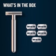 King C. Gillette Men's Double Edge Safety Razor - 5 Blades