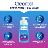 Clearasil Rapid Action Cleanser Acne Face Wash Gel 150ml