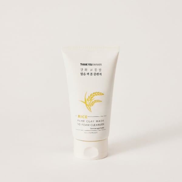 Thank You Farmer Rice Pure Clay Mask To Foam Cleanser 150ml