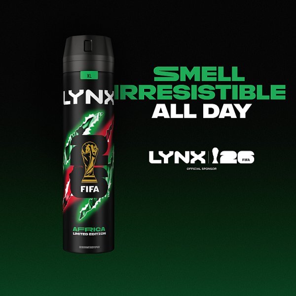 Lynx Africa Aerosol Body Spray 250 ml Fifa World cup Limited Edition