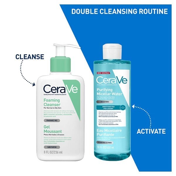 CeraVe Purifying Micellar Water Removes Makeup & Unclogs Pores 400ml