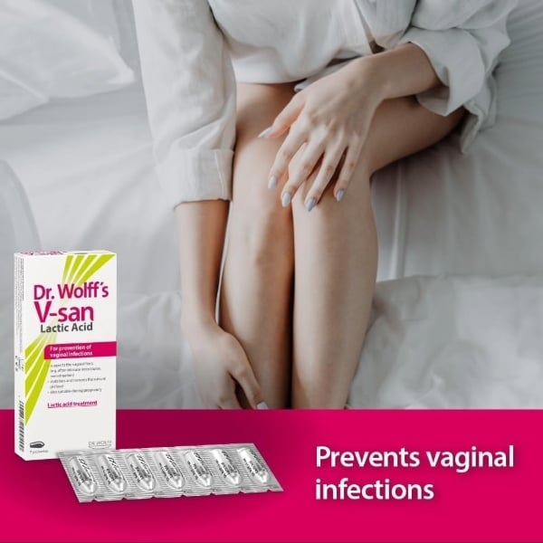 Dr Wolff's V-San Lactic Acid Pessaries (7 Pk)