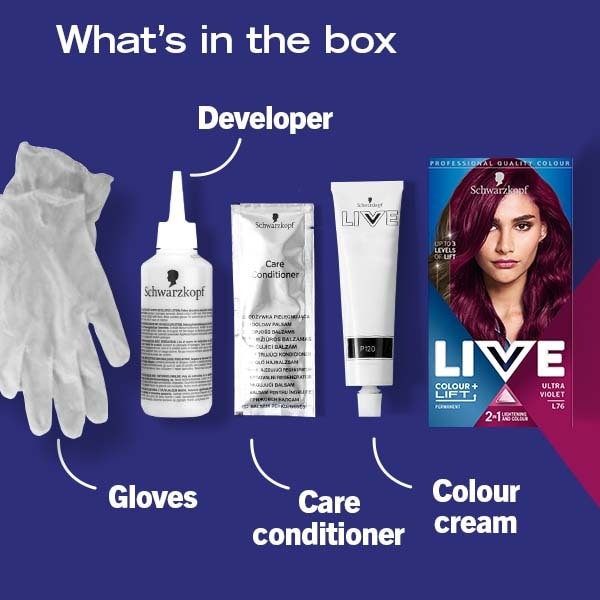 LIVE Colour + Lift Permanent Purple Hair Dye Ultra Violet