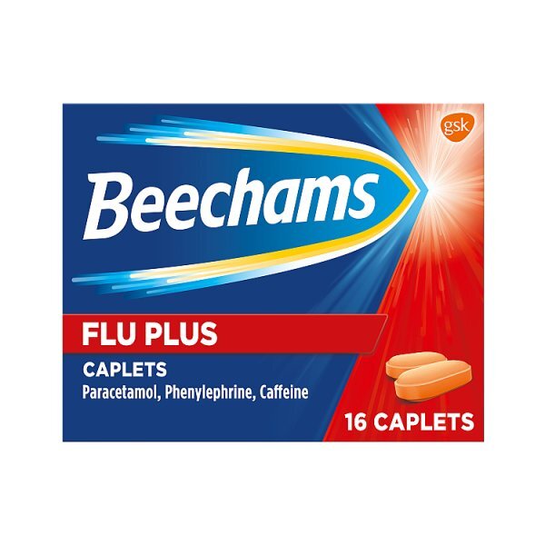 Beechams Flu Plus Cold Flus Pain Relief Caplets 16s