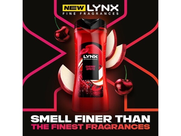 Lynx Fine Fragrance Collection Cherry Spritz Premium Body Wash 400 ml