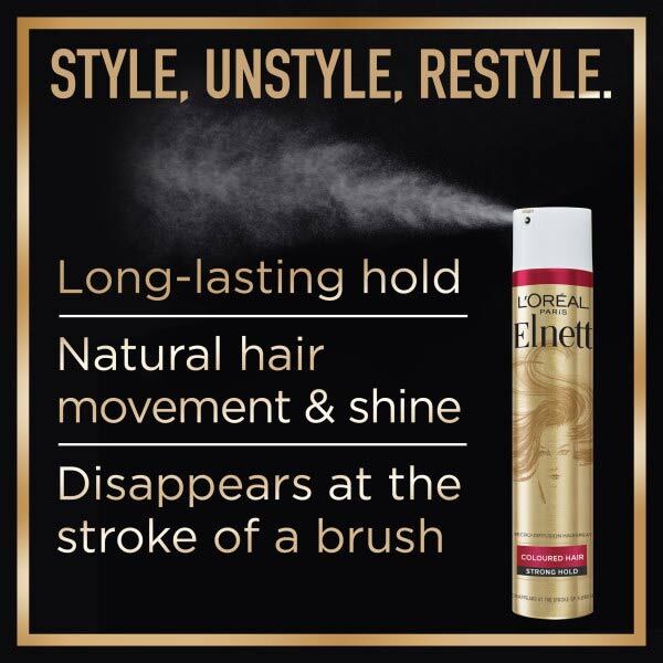 L'Oreal Hairspray Elnett Shine Dull Hair Strong Hold 400ml