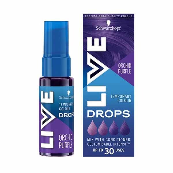 LIVE Drops Semi-Permanent Orchid Purple Hair Dye 30ml