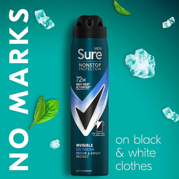 Sure Men Nonstop Invisible Ice Fresh Anti-Perspirant Aerosol 250 ml