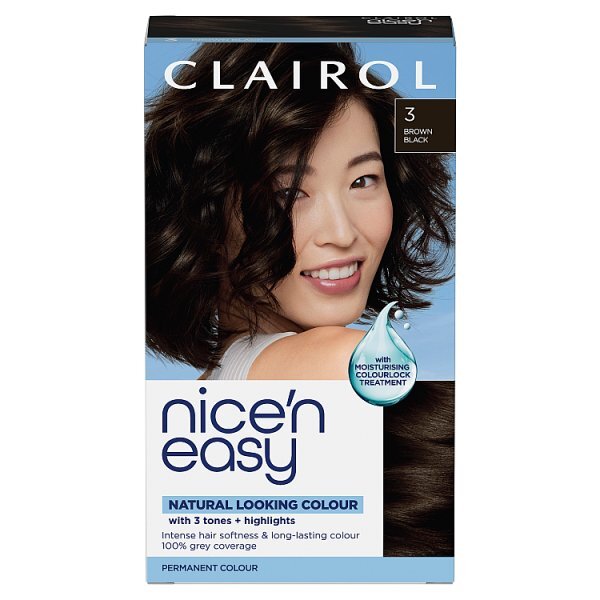 Clairol Nice'N Easy Crème Permanent Hair Dye 3 Brown Black