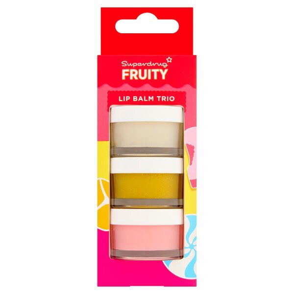 Superdrug Fruity Lip Balm Trio Gift Set 10g