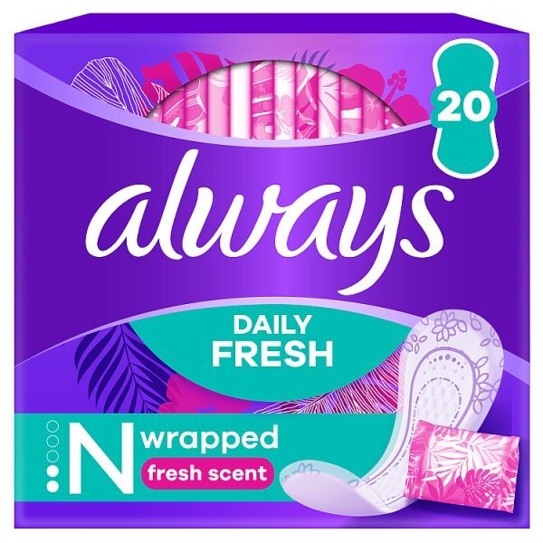 Always Daily Fresh Normal Wrapped Panty Liners x20