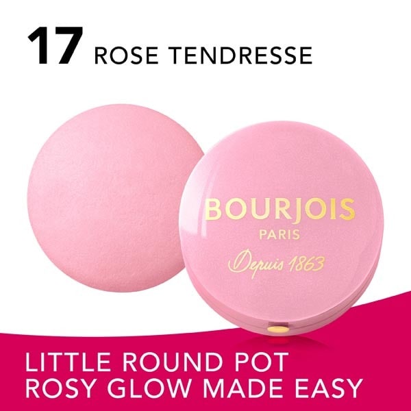 Bourjois Little Round Pot Blusher, 17 Rose Tendresse, 2.5G